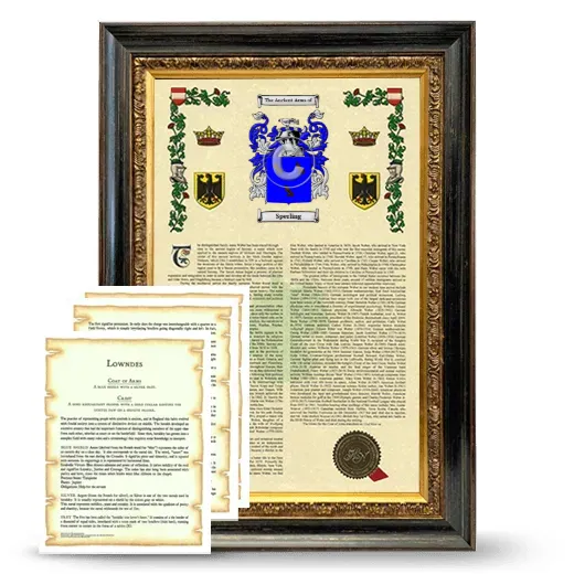 Sperling Framed Armorial History and Symbolism - Heirloom