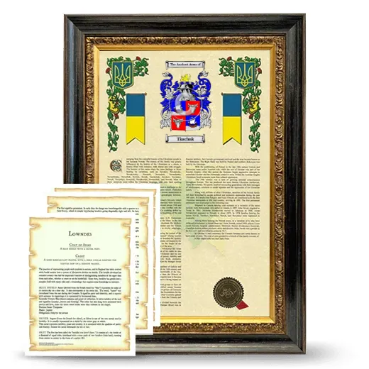 Tkachuk Framed Armorial History and Symbolism - Heirloom