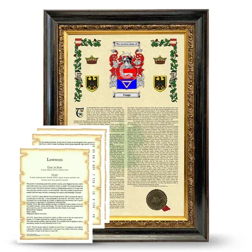 Trage Framed Armorial History and Symbolism - Heirloom