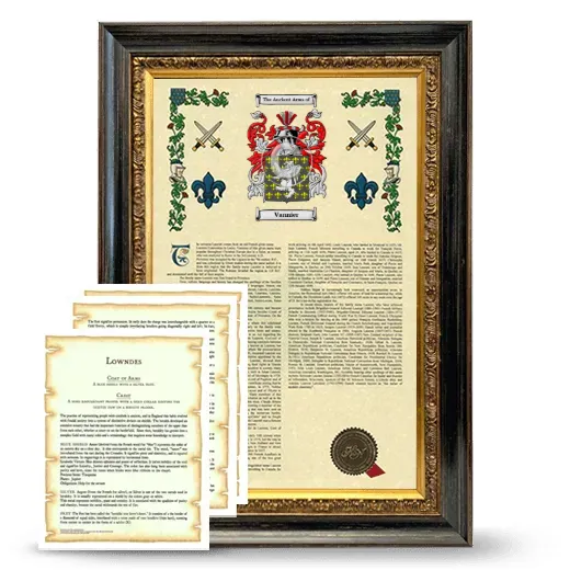 Vannier Framed Armorial History and Symbolism - Heirloom