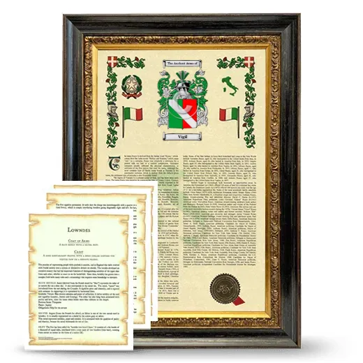 Vigil Framed Armorial History and Symbolism - Heirloom