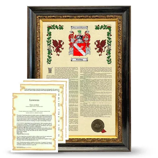 Warling Framed Armorial History and Symbolism - Heirloom