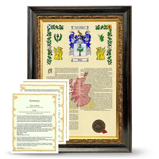 Wats Framed Armorial History and Symbolism - Heirloom