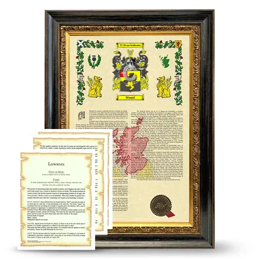 Weard Framed Armorial History and Symbolism - Heirloom