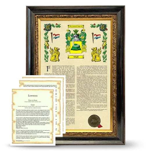 Whall Framed Armorial History and Symbolism - Heirloom