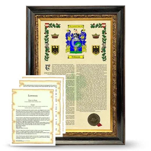 Woltmann Framed Armorial History and Symbolism - Heirloom