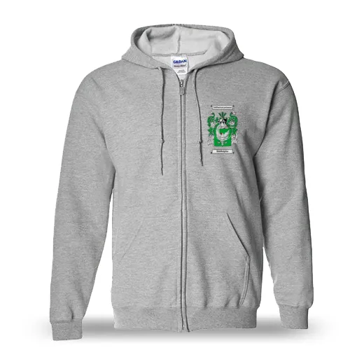 Biddulphe Unisex Coat of Arms Zip Sweatshirt