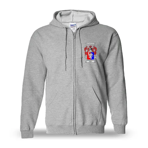 Bona Unisex Coat of Arms Zip Sweatshirt