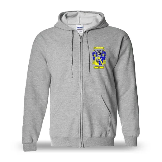 Bret Unisex Coat of Arms Zip Sweatshirt