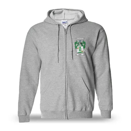 Kelpin Unisex Coat of Arms Zip Sweatshirt