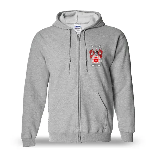Melven Unisex Coat of Arms Zip Sweatshirt