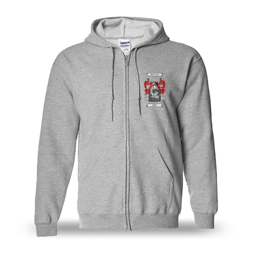 Navy Unisex Coat of Arms Zip Sweatshirt
