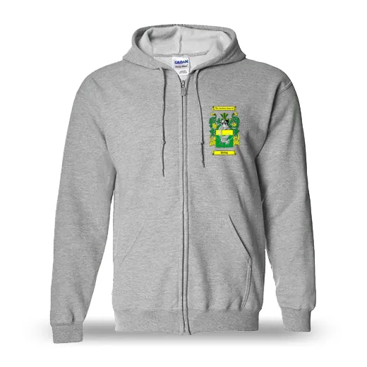 Quing Unisex Coat of Arms Zip Sweatshirt