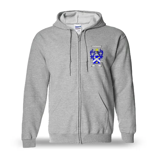 Ropson Unisex Coat of Arms Zip Sweatshirt