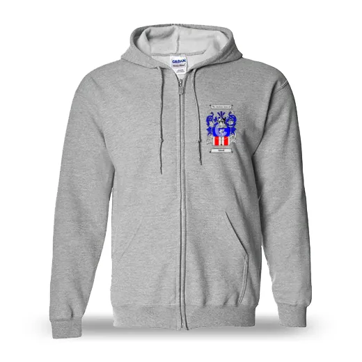 Steel Unisex Coat of Arms Zip Sweatshirt