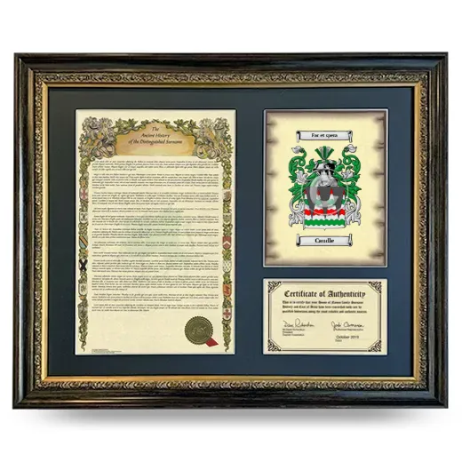 Caudle Framed Surname History and Coat of Arms- Heirloom