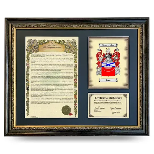 Enos Framed Surname History and Coat of Arms- Heirloom