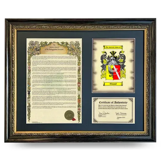 Himml Framed Surname History and Coat of Arms- Heirloom
