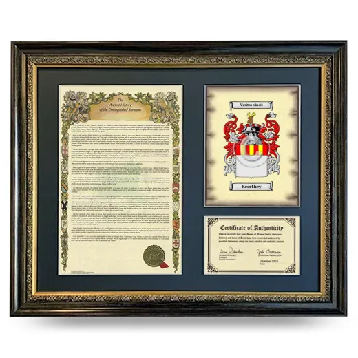 Keorthey Framed Surname History and Coat of Arms- Heirloom