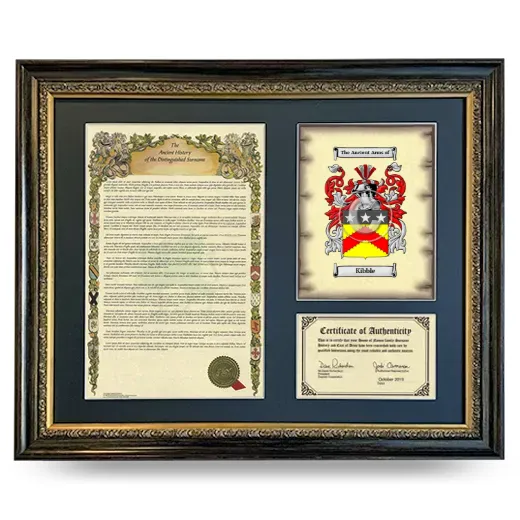 Kibble Framed Surname History and Coat of Arms- Heirloom