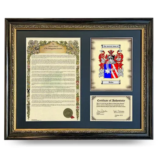 Kriss Framed Surname History and Coat of Arms- Heirloom
