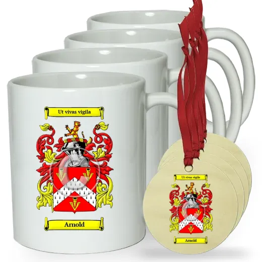 Arnold Set of 4 Classic Mugs and Ornaments