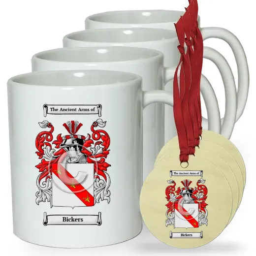 Bickers Set of 4 Classic Mugs and Ornaments