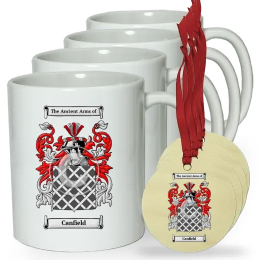 Canfield Set of 4 Classic Mugs and Ornaments