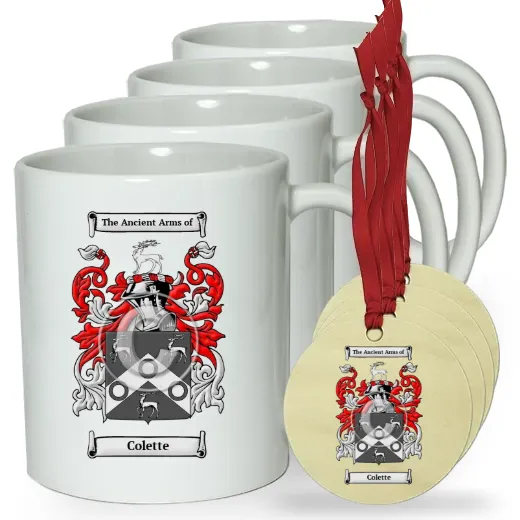 Colette Set of 4 Classic Mugs and Ornaments