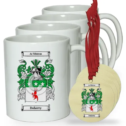 Doherty Set of 4 Classic Mugs and Ornaments