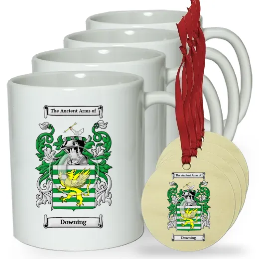 Downing Set of 4 Classic Mugs and Ornaments