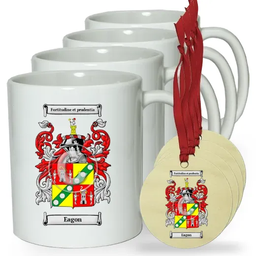 Eagon Set of 4 Classic Mugs and Ornaments
