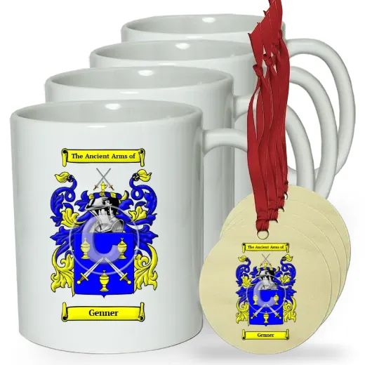 Genner Set of 4 Classic Mugs and Ornaments