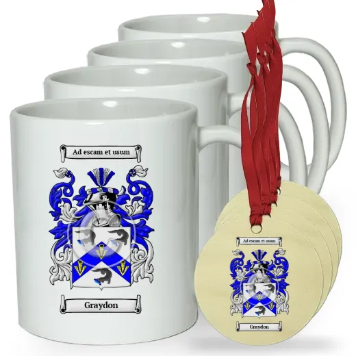 Graydon Set of 4 Classic Mugs and Ornaments