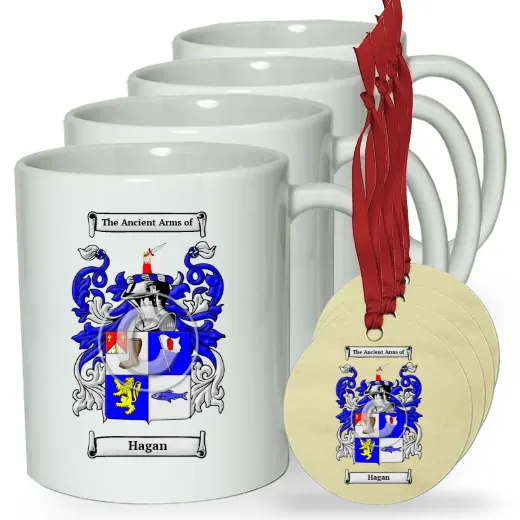 Hagan Set of 4 Classic Mugs and Ornaments