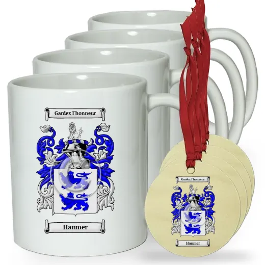 Hanmer Set of 4 Classic Mugs and Ornaments