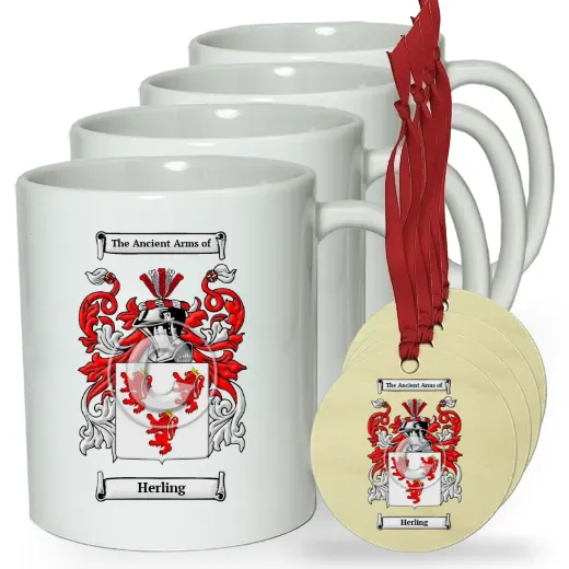 Herling Set of 4 Classic Mugs and Ornaments