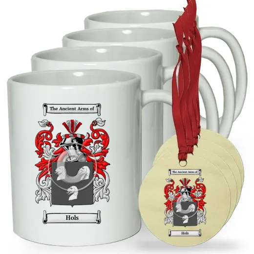 Hols Set of 4 Classic Mugs and Ornaments