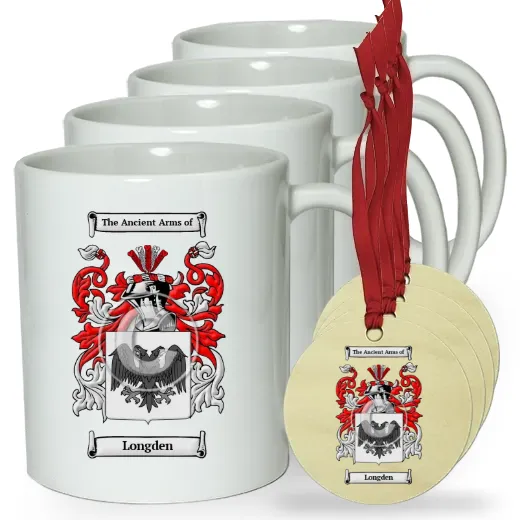 Longden Set of 4 Classic Mugs and Ornaments