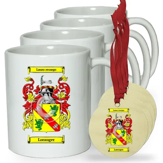 Loranger Set of 4 Classic Mugs and Ornaments