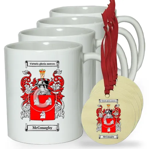 McConaghy Set of 4 Classic Mugs and Ornaments