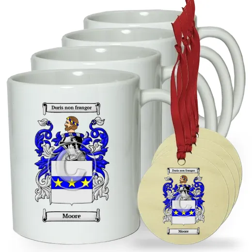 Moore Set of 4 Classic Mugs and Ornaments