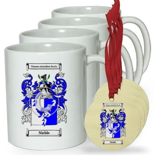 Nielde Set of 4 Classic Mugs and Ornaments