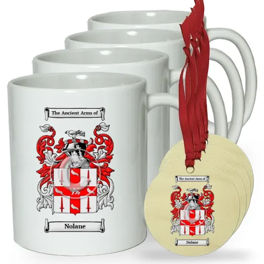 Nolane Set of 4 Classic Mugs and Ornaments