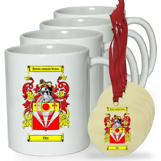 Orr Set of 4 Classic Mugs and Ornaments