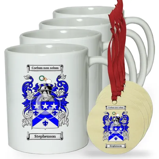 Stephenson Set of 4 Classic Mugs and Ornaments