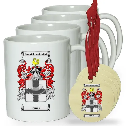 Synes Set of 4 Classic Mugs and Ornaments