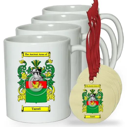 Tarrel Set of 4 Classic Mugs and Ornaments