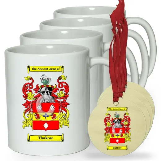 Thakore Set of 4 Classic Mugs and Ornaments