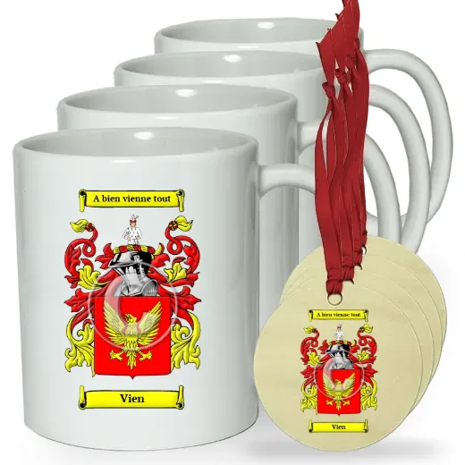 Vien Set of 4 Classic Mugs and Ornaments